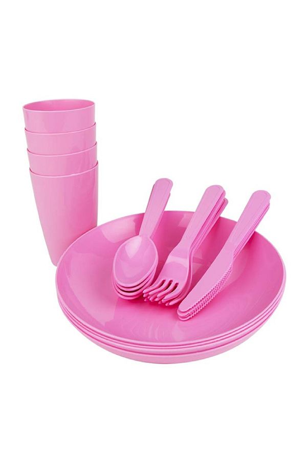 Roza's Home-20 Piece Picnic Set for 4 People Practical Does Not Take up Space Picnic Set Picnic Utensils 1