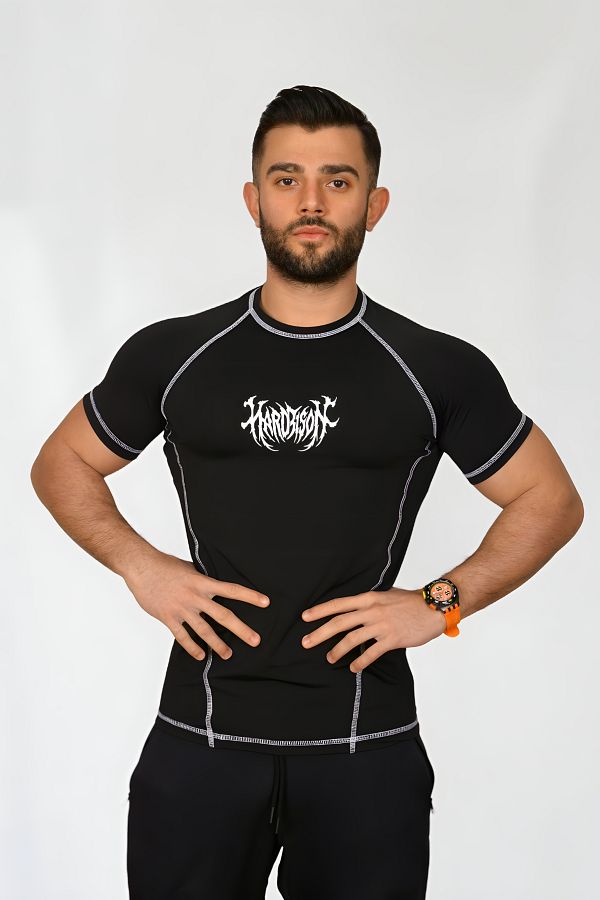 hardbison-Compression Running and Fitness T-Shirt Body 1