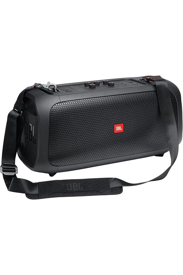 JBL-مكبر صوت حفلات محمول Partybox On-The-GO مزود بإضاءة مدمجة وميكروفون لاسلكي، 100 واط Booming JB 1