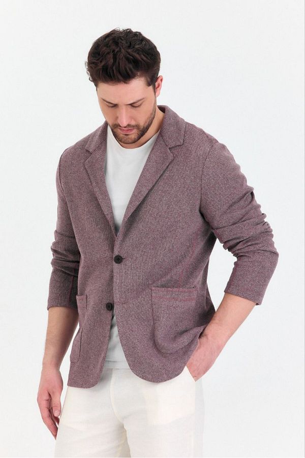 Savira-Slimfit Men's Sports Jacket Knitted Cotton Blended Fabric Full Stretching Fabric New Season 1