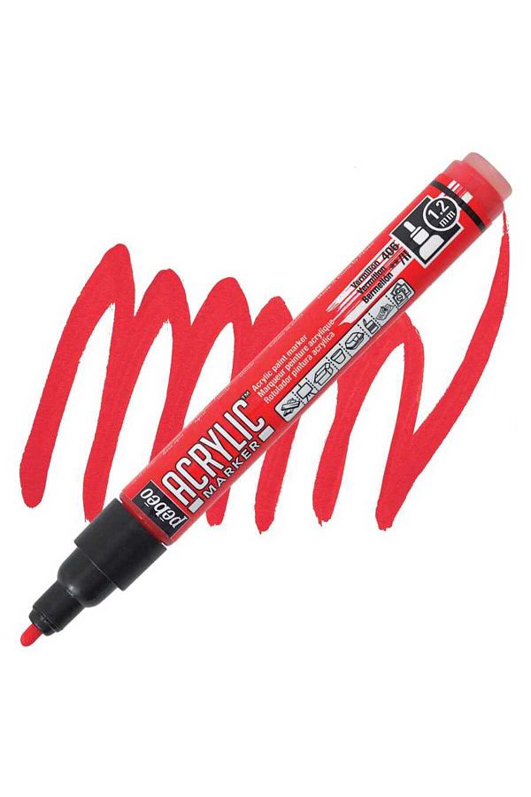 Pebeo-Deco Acrylic Marker - 1.2mm Vermilion 1