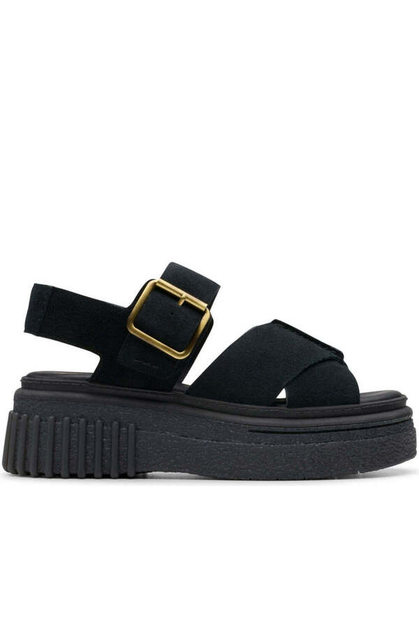 CLARKS-Sandale negre Pantofi dama 1