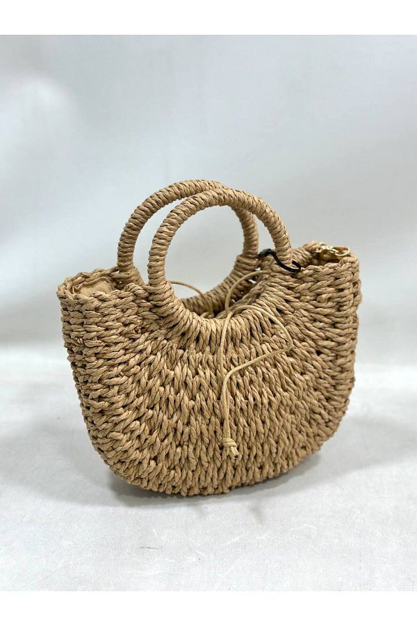 My Easy Shop-Women's Bag Summer Straw Hand and Shoulder Bag 1