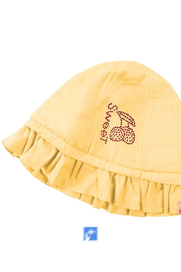 Kardelen Butik Denizli-100% Cotton Girl's Stone Embroidered Fisherman Hat (Age 4-8) (52 cm) 1