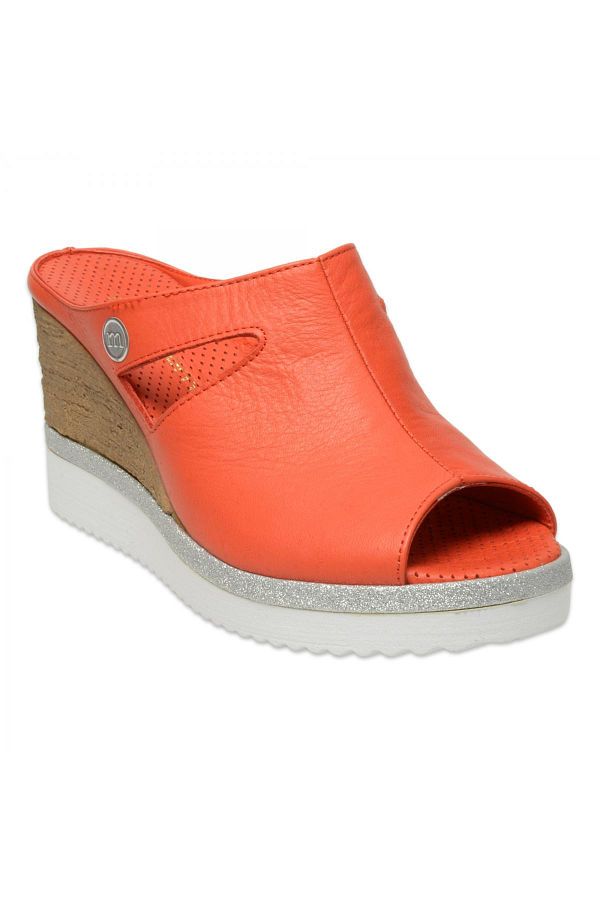 Mammamia-D25Yt-1455Z Daily Wedge Heeled Red γυναικείες παντόφλες 1