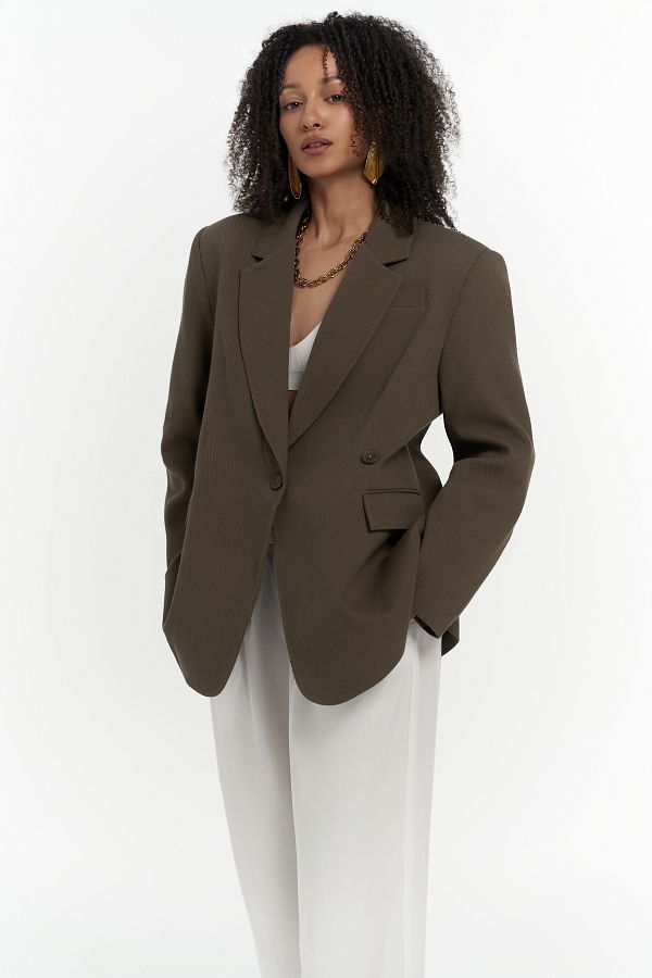 BOHEMAİ-Solara Green Blazer with Back Buttons 1