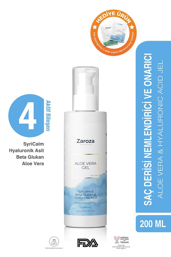 ZAROZA-Scalp Moisturizing Aloe Vera Gel |   Special for Sensitive Scalp - 200 ml 1