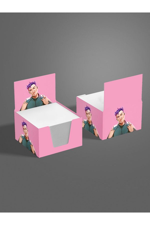 AYKUT OFSET-4Pcs,Squid Game Designed Cube Memo Pad,Boxed Block Note,Note Paper,Note Holder,Cube Note Paper 500, 8X8 1