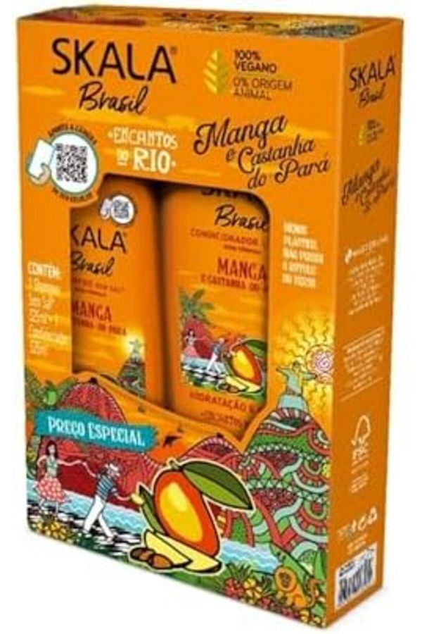 SKALA-Shampoo Kit + Conditioner Mango and Brown Pará, 700 Ml, 2 Units, Skala 1