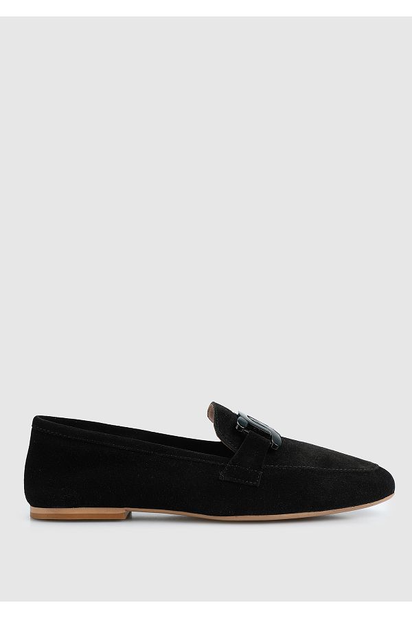 Provoq-Black Leather Women's Shoes 1