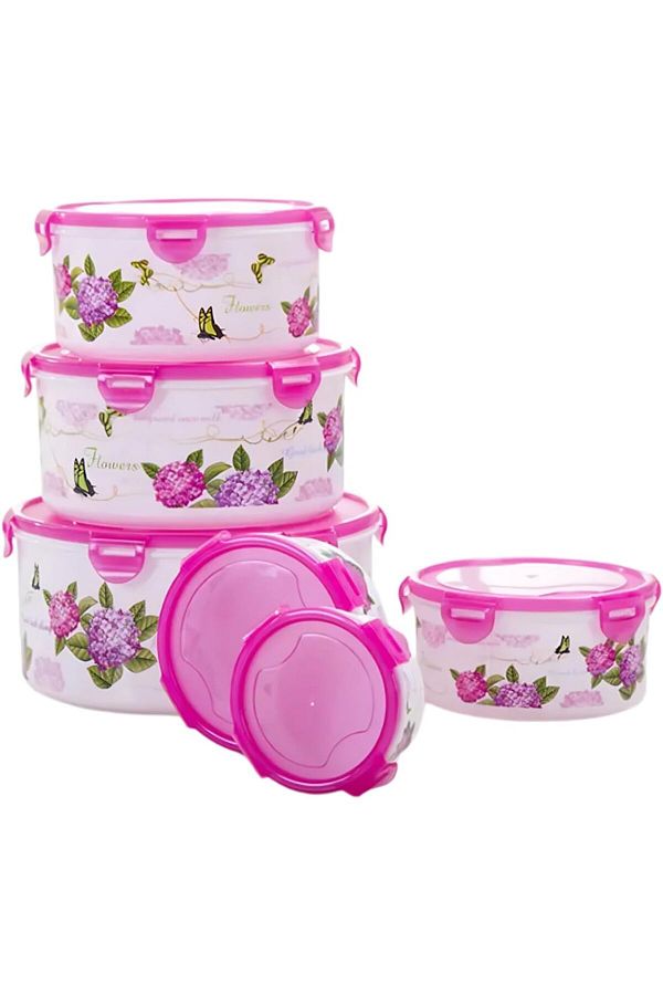 Generic-Bisbell Food Storage Containers, 5-Piece Set with Locking Lids, 0.3L,0.6L,1L,2L,2.5L,Size,BB2435 1