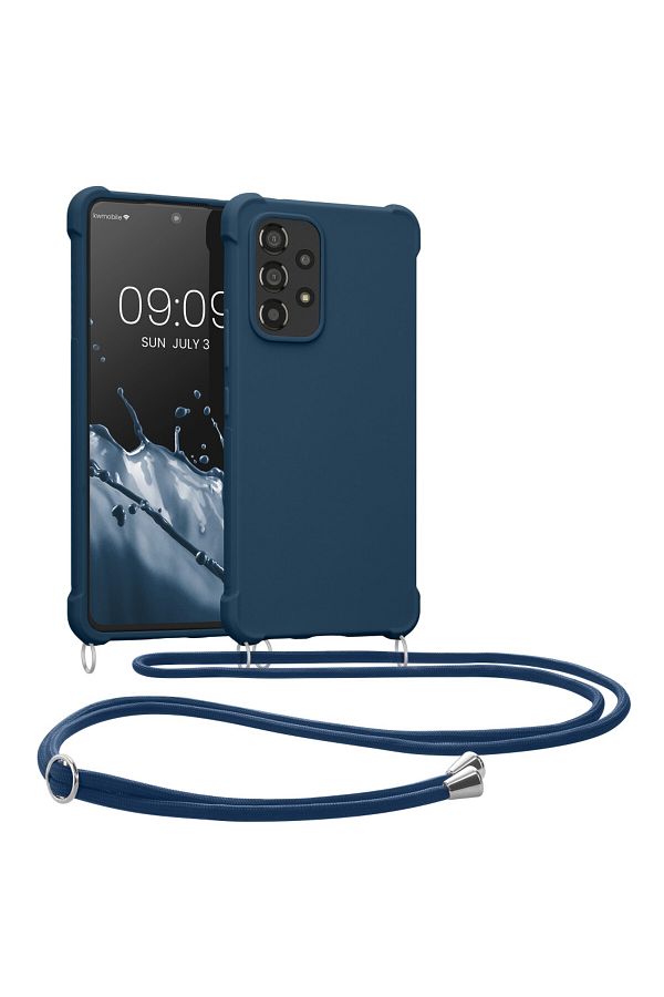 KWmobile-Bara de protectie pentru Samsung Galaxy A53 5G, silicon, albastru, 58566.17 1