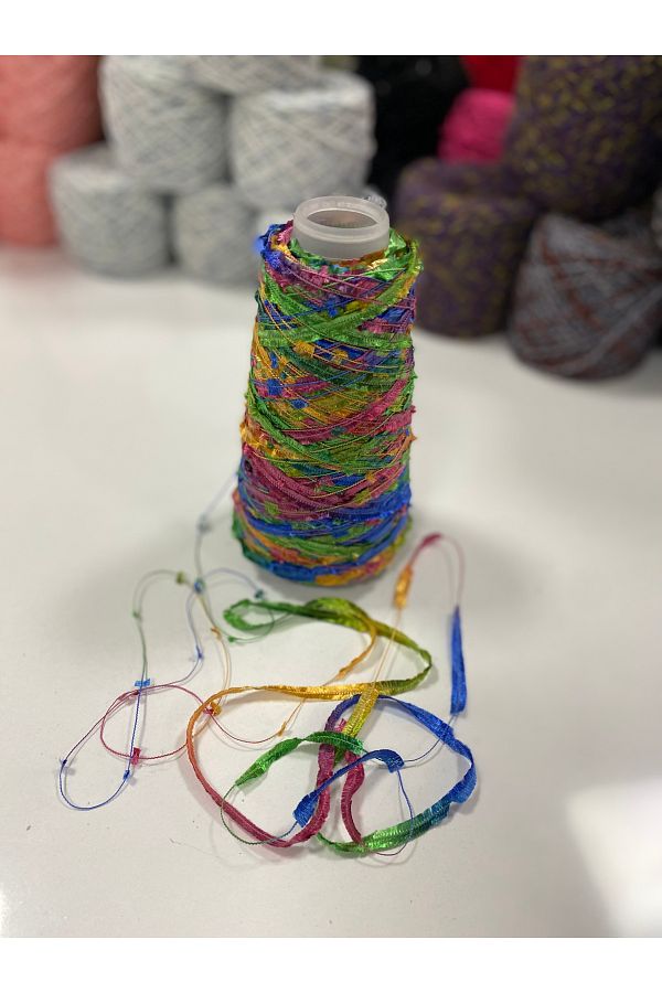 göçer-Multicolored Design Magic Butterfly Hand Knitting Yarn Visual Net 250 Gr 1