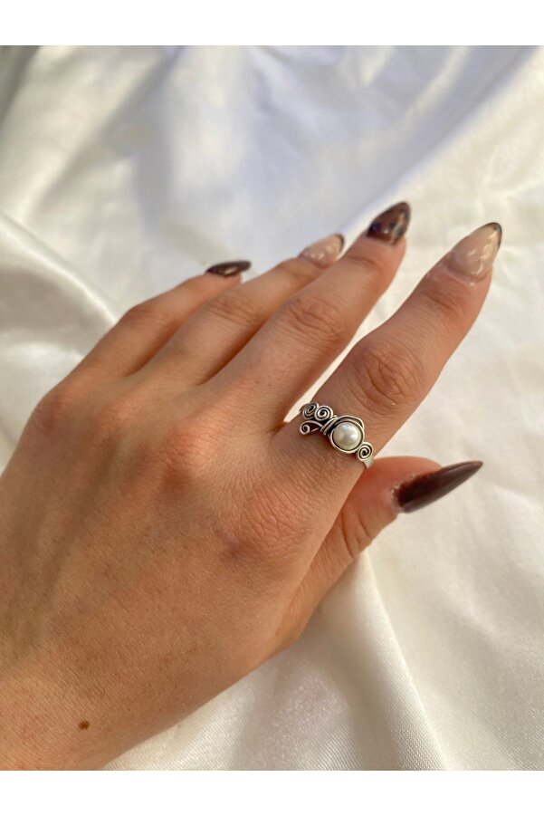 İDE TAKI TASARIMM-Natural Stone Aventurine Stone Handmade Adjustable Ring 1