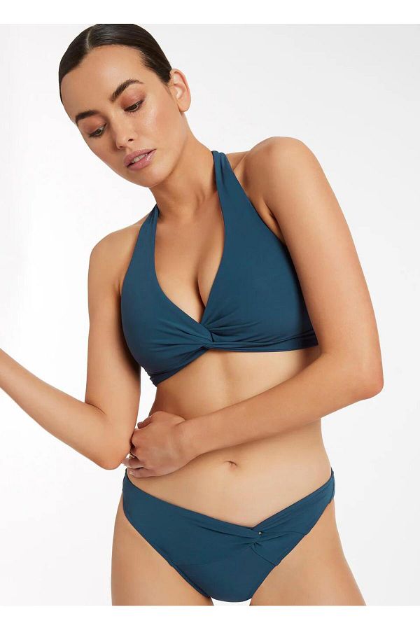 DEEP BEACH-Triangle Twist Top Bikini Top 1