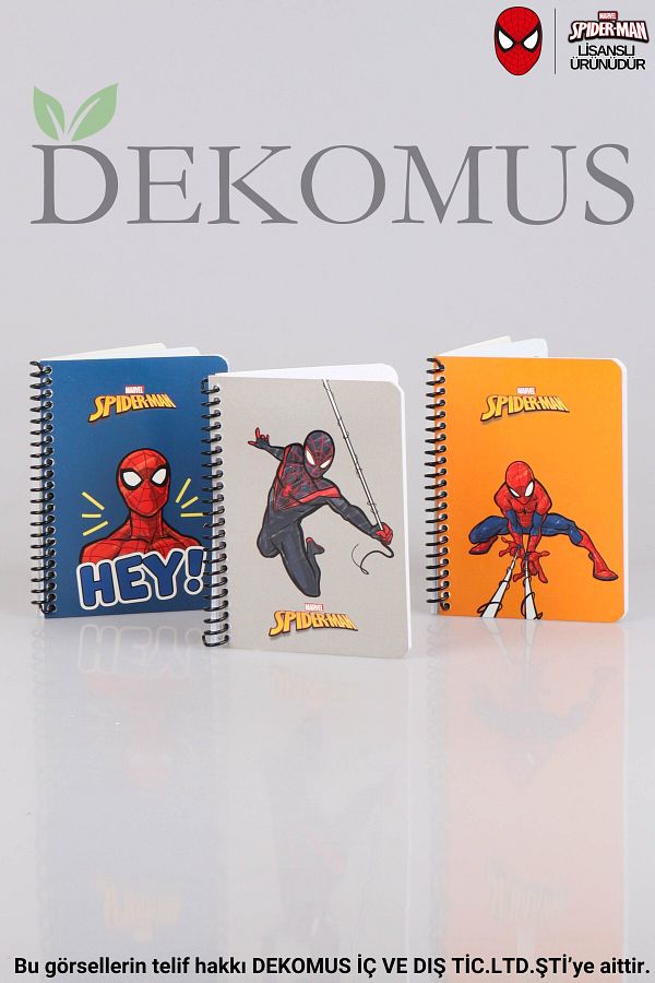 SPIDERMAN-LICENSED SPIDERMAN STRIPED NOTEBOOK / BLOCKNOT 80 SHEETS 1