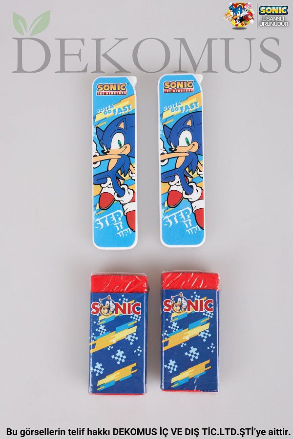 Sonic-Sonci 4'Lü Kift Set Dekomus with License 2 Pcs 0.7 mm Nib and 2 Pcs Eraser 1