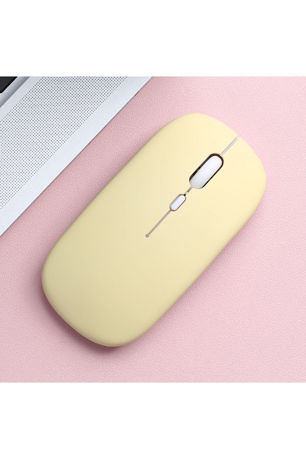 MissionFit-Matte-yellow Wireless Bluetooth-compatible Mouse Portable Ergonomic Computer Mice For Laptop Ipad Ta 1