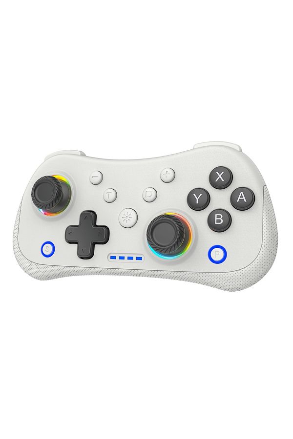 Storm Wyrm-WHITE Multi-Functional Wireless Game MINI Gamepad for Switch with RGB Lights and Hall Rocker, Suppor 1