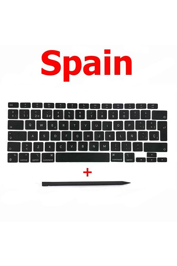 Choice-Spain New Replacement Keycaps Keys Key Cap For Macbook Air 13" M1 A2337 Keyboard Keycap US UK Spain 1
