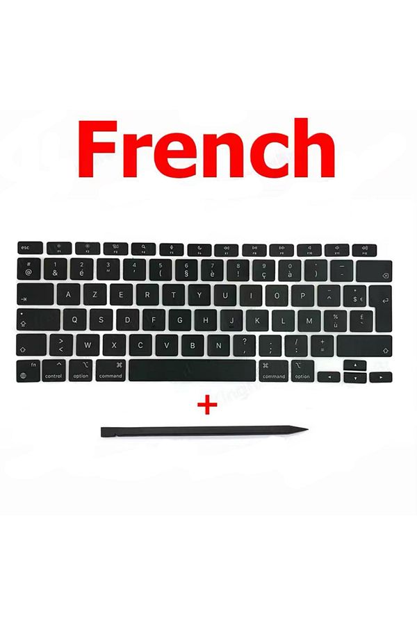 Choice-French New Replacement Keycaps Keys Key Cap For Macbook Air 13" M1 A2337 Keyboard Keycap US UK Spain 1