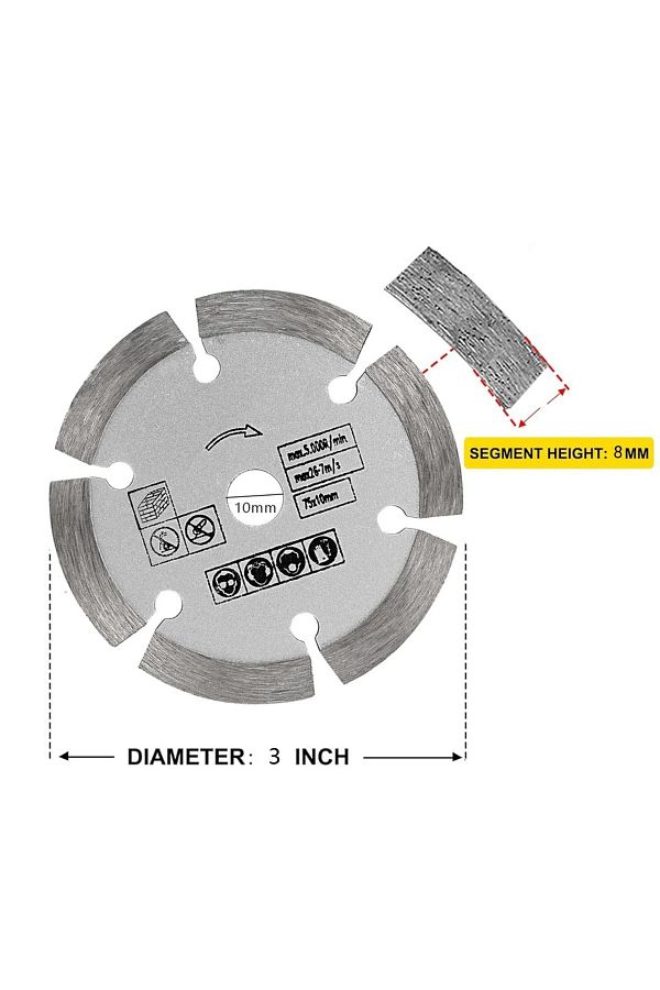 Choice-1pcs 3 " Stone Cutting Disc Mini Saw Blade75mm Diamond Cutting Blad Ceramic Concrete Marble Cutting 1