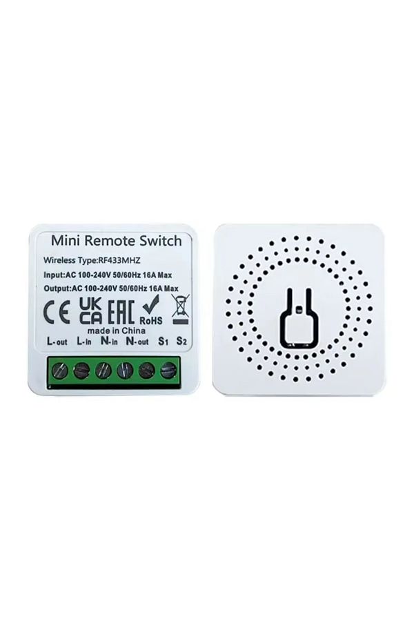 Szaoju-RF 433 Smart Switch RF 433 MHz Smart Switch Mini DIY Wireless Remote Control Light Switches 16A Rela 1