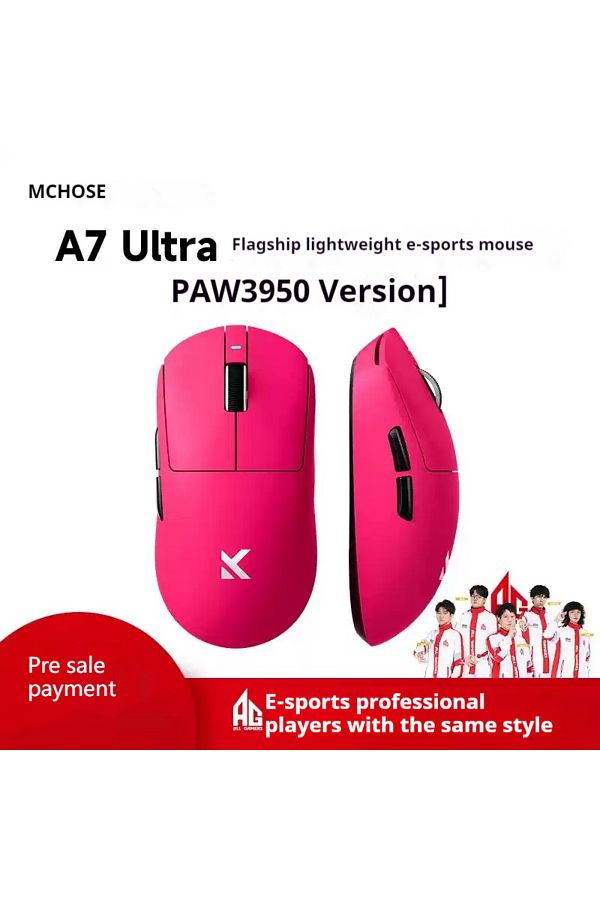 Choice-A7 Ultra Red MCHOSE A7 Ultra Mouse Esports GamesThree Modes Pro Wireless Bluetooth PAW3395 Lightweig 1
