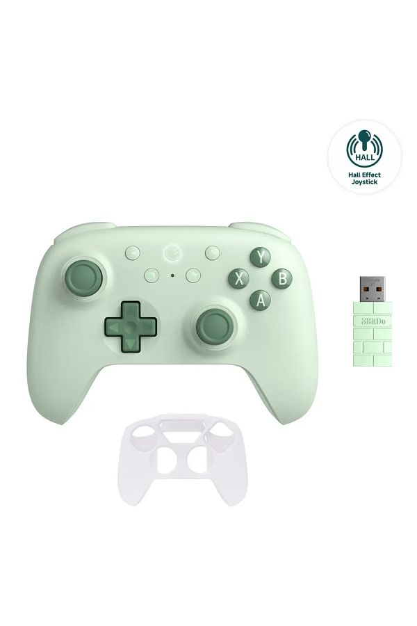 Choice-وحدة تحكم ألعاب لاسلكية Ultimate 2c من 8bitdo باللون الأخضر مع حافظة لأجهزة الكمبيوتر الشخصية، وويندوز 10 و11، ومنصة Steam، وRa 1