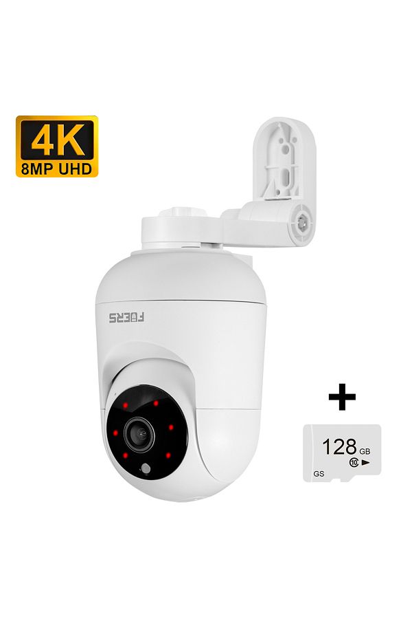 Choice-Eu plug 8MP with 128G card FUERS 4K 8MP WiFi IP Camera With Adjustable Bracket Tuya Smart Home Secur 1