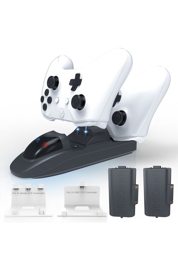 SIKROFEGEN-X-115W Controller Charger Station with 2x3600mWh Rechargeable Battery Packs for Xbox One/Series X|S 1