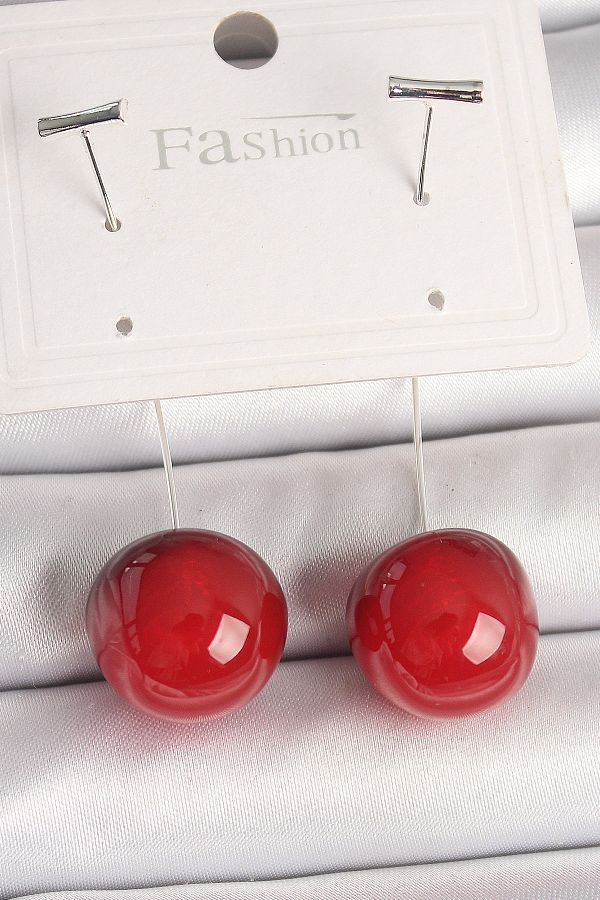 Skygo-Silver Color Cherry Model Women's Earrings - Tj-Bkp10376 1