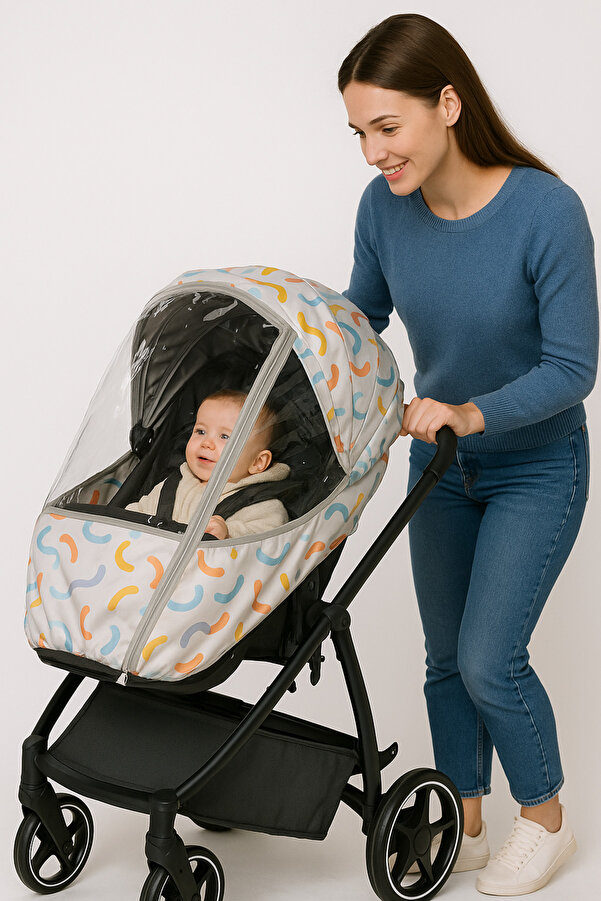 SafeMom Oxford Travel Bebek Arabası Puset Yağmurluğu,su Geçirmez,leke Tutmaz,silinebilir Universal