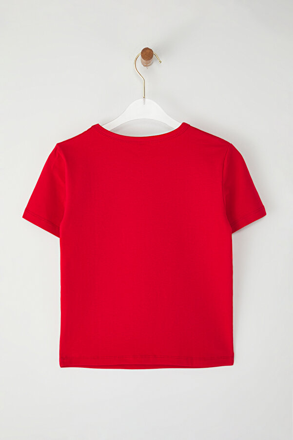 Trendyol Collection Red Fitted/Slim Fit Stretch Crop Crew Neck