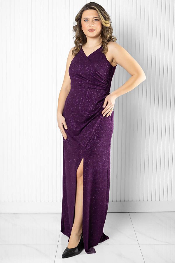 SUBU TASARIM-Rochie de seara cu sclipici TBSMDA2509 1