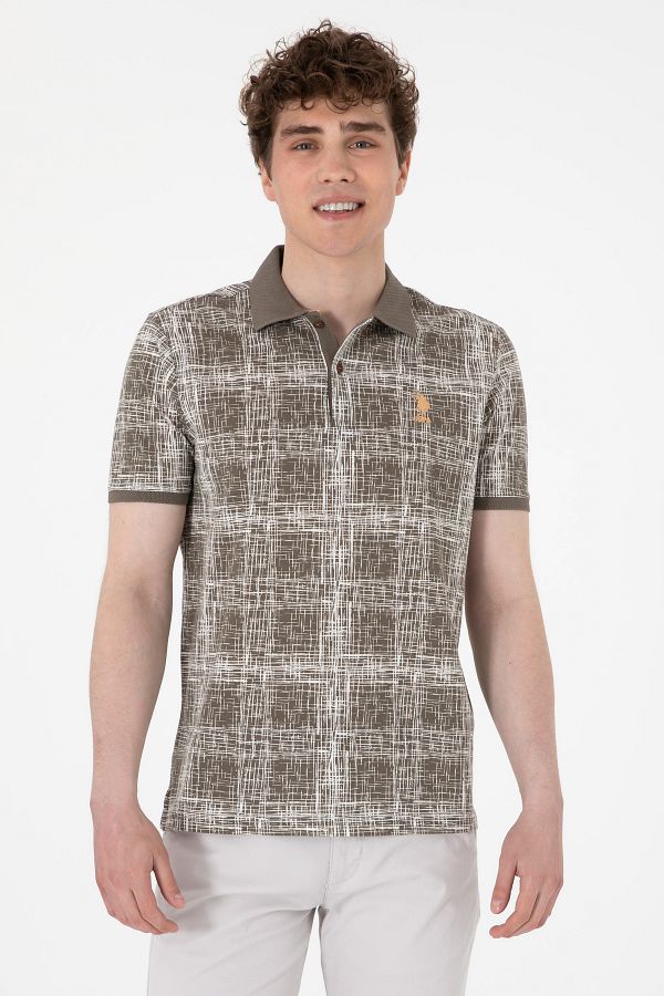 U.S. Polo Assn.-Men's Regular Fit Polo Neck Mink T-Shirt 50299641 -Vr052 1