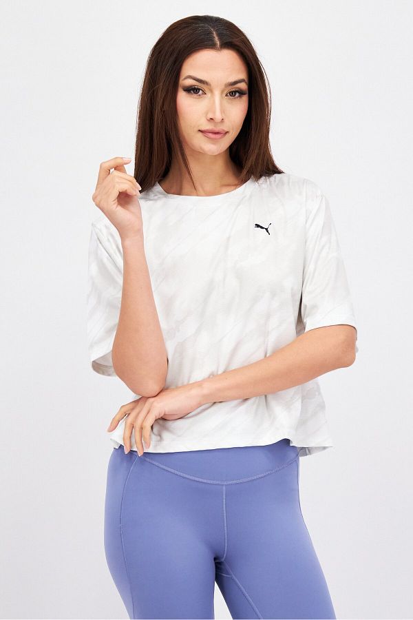 Puma-Women Sportswear Fit Training Top, White/Grey 1