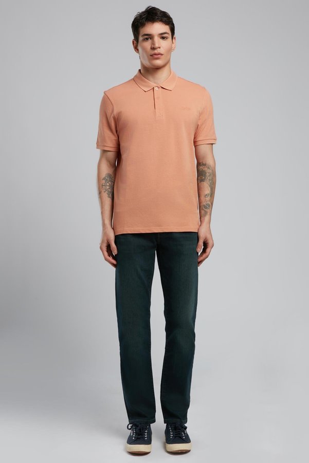 Lee Cooper Twins Men's 100% Cotton Polo Collar T-Shirt Salmon