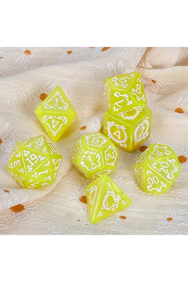Choice-Yellow New Pattern Multi sided Dice Digital Dice Running Team Board Game AccessoriesMulti sided Siev 1