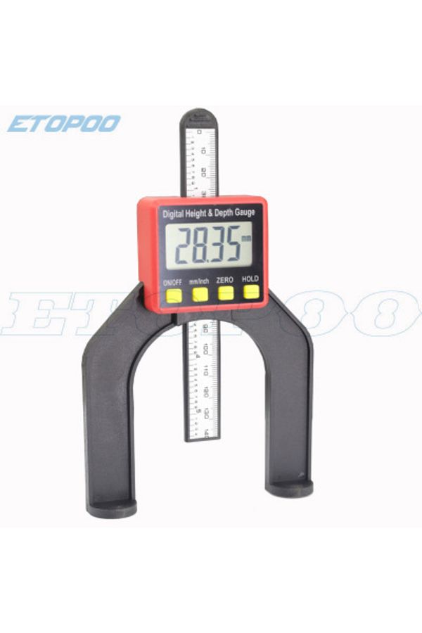 Choice-4 مفاتيح حمراء 0-80 مم مقياس الارتفاع والعمق الرقمي LCD مقاييس الارتفاع الفرجار مع أقدام مغناطيسية للطريق 1