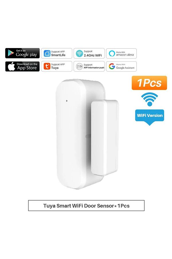 Choice-WiFi Version Tuya Smart Door Sensor WiFi Door Window Open Closed Detector Smart Home Security Alarm 1