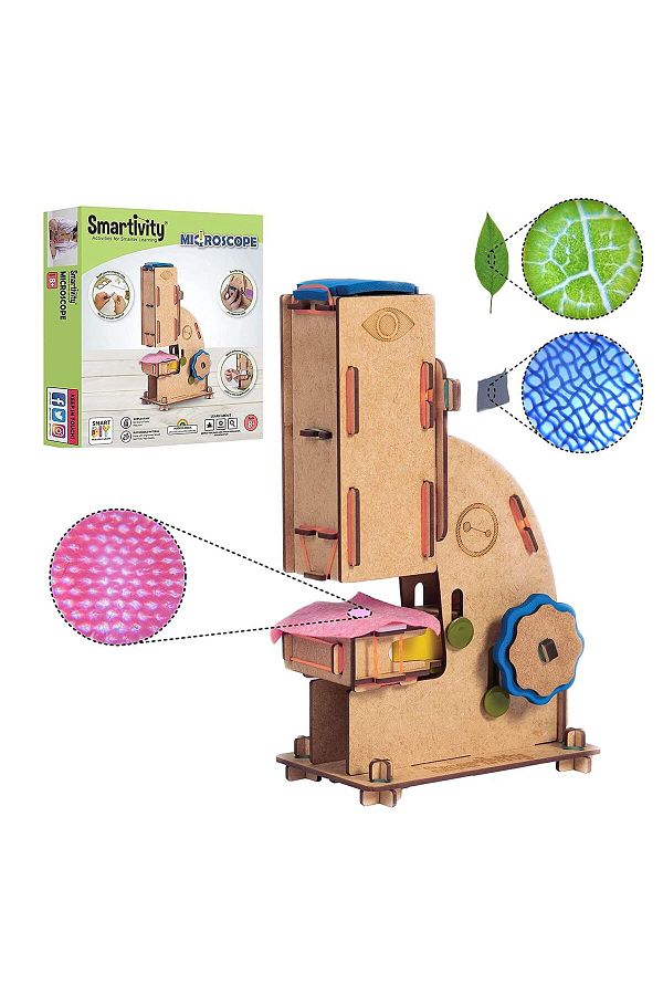 Smartivity-- Microscope Microscope 100x Zoom Stem Diy Fun Game For Kids Age 8 To 14 Years Old Toy 1