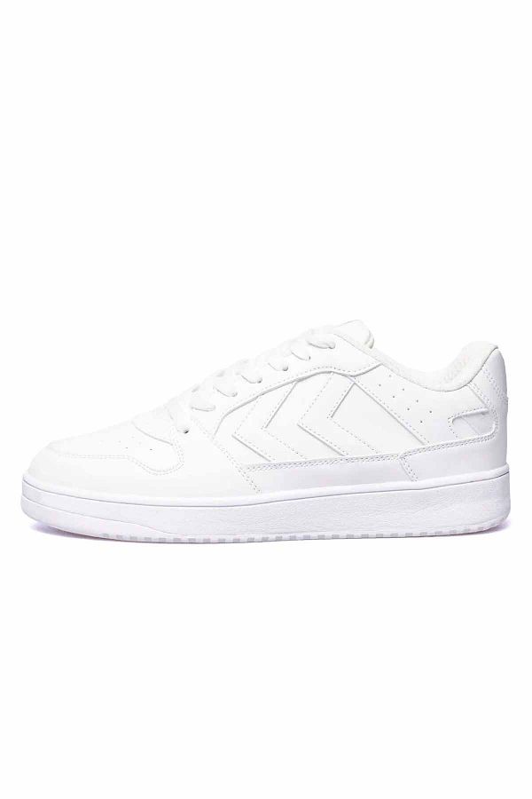 hummel-Unisex White Casual Sports Shoes Ply V-9 1