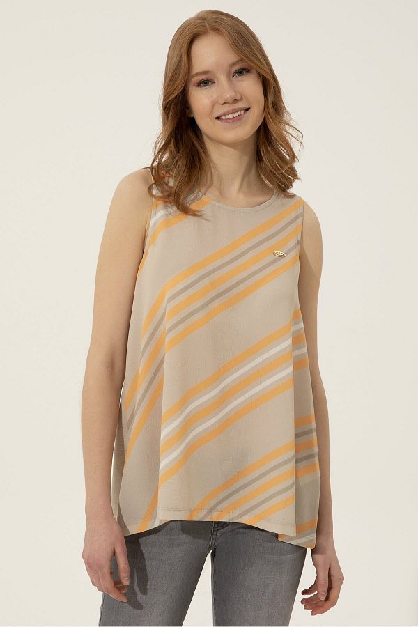 U.S. Polo Assn.-Women's Stone Sleeveless T-Shirt 1