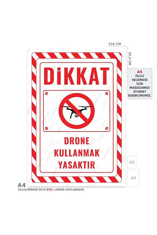 Posterya-Ul02631-A4 - Drone Use Prohibited Warning Sign (21.6×30.3cm) 1
