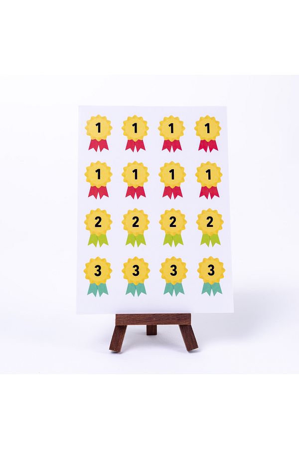 Sticksy-Set of color badge stickers, A5 2 sheets 1
