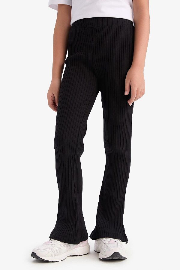 DeFacto-Girls' Ribbed Camisole Spanish Leg Leggings D9650A825Sm 1