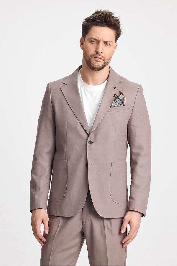 Frappoli-Venus Men's Mink 4 Seasons Comfortable Fabric Slim Fit Half Lined Sports Blazer Jacket 1