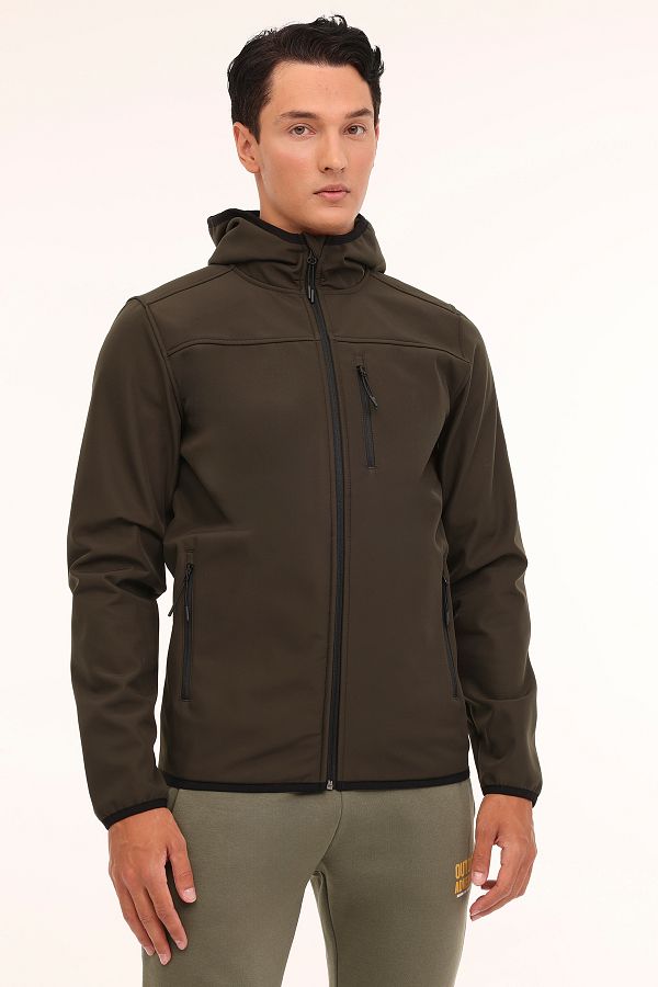Kinetix-Ml Basic Softshell 4Pr - Khaki Men's Softshell 1