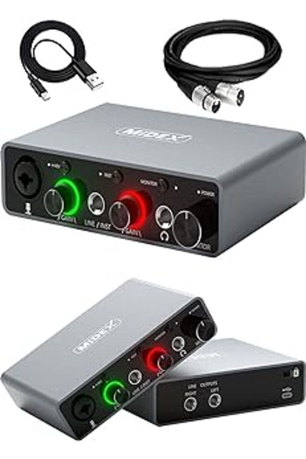 Mu Art-Glx-700gr Xlr Top Segment Usb Studio Sound Card 2 Input 2 Output 24bit/192khz 1